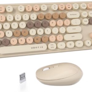 UBOTIE 彩色電腦無線鍵盤滑鼠組合